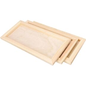 Gadpiparty 3pcs Wooden Clay Frames for DIY Craft Boards for Painting Lightweight Educational Supplies for Home and School Art Projects Easy to Use and Safe