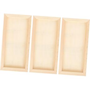 Angoily 3pcs Clay Painting Frames DIY Picture Frame Boards for Art Projects Lightweight and Durable Wooden Craft Supply for Home School and Nursery Use