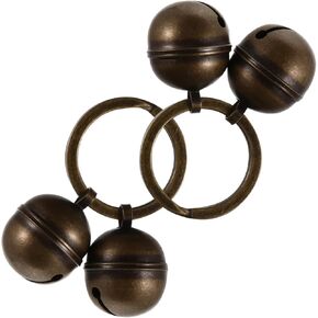 Milisten 2Sets Antique Copper Key Ring Bells for Pet Accessories Cat Pendant Bells Loud Sound for Pet Ring Design for DIY Projects