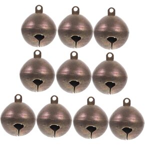 POPETPOP 10pcs Copper for Pet Collars DIY Crafts and Christmas Decorations Vintage Bronze Tone Ringing Sound for Dogs and Cats