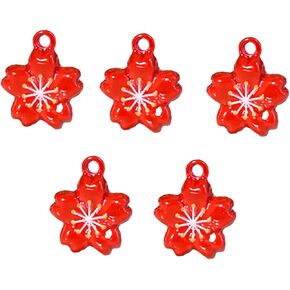 POPETPOP 5Pcs Cherry Blossom Bell Pet Collar Accessories Cute Cherry Blossom Pendant for Dogs and Cats Lightweight Durable with Crisp Sound Pet Ornament for Stylish Pet Owners