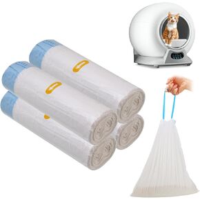 Litter Bags Compatible with Petcove,Durable Replacement Bags Compatible with Petcove Self Cleaning Box,18 x 16 Litter Bag Compatible with Petcove,4 Rolls