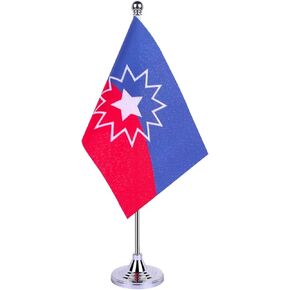 GentleGirl African Table Flag Stick Small Mini African Black History Polyester Flag Office Table Flag on Stand Base Decorations