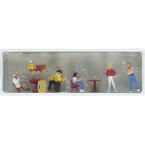 Preiser 10349 Recreation & Sports Students/Artists in Cafe HO Model Figure