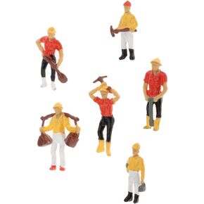أرقام القطار النموذجية ، 6pcs 1:42 مقياس طلاء النموذج قطار الأفراد شخصيات o