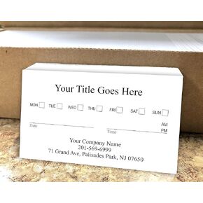 Custom Appointment Business Cards - (250pcs to 2,500pcs) - Appointment reminder card on Front, Your business card info on backside - Made in The USA