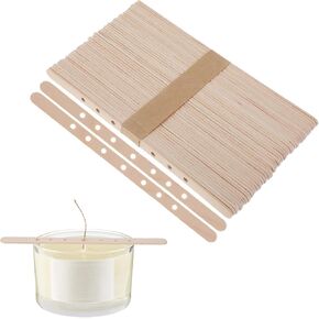 50PCS Candle Wick Holders for Candle Making, Wooden Wick Centering Tool for Candles Making Bars Wax Stick Clips Device Crafting Supplies
