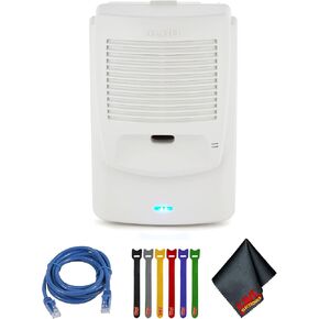 Algo 8180 PoE IP Paging and SIP Loud Ringer Indoor Audio Alerter, Wideband IP Speaker for Voice Paging, Emergency Alerting Bundle with Ethernet (RJ-45) Cable, Cable Ties, 6th Avenue Fiber Cloth