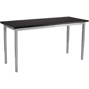 NPS SLT 8 Series 24x48 Metal Science Lab Table with Phenolic Top in Black