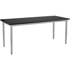 National Public Seating NPS SLT 8 Series 30x72 Metal Science Lab Table with Phenolic Top in Black