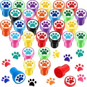 24 Pcs Camp Stampers, Camping Adventure Holiday Stamps Birthday Party Supplies Favors for Kids Boys Girls School Classroom Rewards Carnival Prizes, Goodie Bag Gifts Baby Shower (6 Colors)
