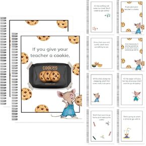 2Pack If You Give Your Teacher a Cookie Book Gifts – A4 Large Teacher Appreciation Gift Book, Unique Thank You Gift for Teachers, Perfect for Teacher's Day, Teacher Appreciation Week, Appreciation Gifts