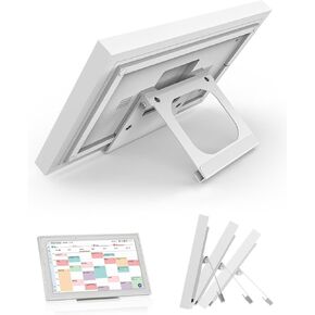 Adjustable Desktop Stand for Skylight 15'' Calendar – Heavy-Duty Metal – Infinite Tilt Adjustment – Compatible with Original Part A – Matte White Anti-Slip Base
