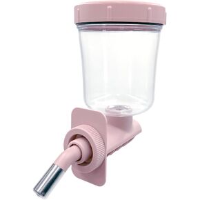 KindTail Pawdle - No-Drip Dog Crate Water Bottle - Top-Fill Pet Water Dispenser - BPA Free with Stainless Steel Nozzle - Easy-to-Use with Most Crates & Playpens - 7 x 6 x 4 in - 16oz Capacity - Pink