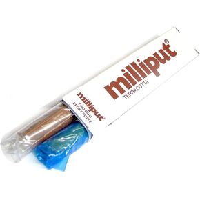 Milliput Epoxy Putty Pack of 3 (6 Sticks) Terracotta Cold Setting Modelling Restoring Sculpting