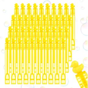 40 pcs Duck Bubble Wands, Yellow Duck Mini Bubble Party Favors Wand Blowing Sticks Bulk for Kids Adults Summer Birthday Party Supplies