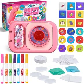 Puffy Sticker Maker Kit for Kids - Make Your Own 3D Stickers Ages 6-10 - Create DIY Craft Machine Unicorn Arts and Crafts Kits for Girls & Boys (90 Stickers)