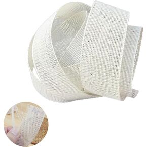 2 Yards Fabric Hemming Guide Adjustable Unrolling Sewing on Fishbone Hem Tape Edge Lining Rolls for Narrow Rolled Hem Line Curved Hemlines Sheer Dress Wedding Veil Skirt Clothing Sewing Machine