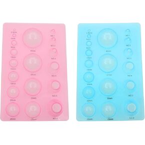 sunnates 2 PCS 3 Row Paper Quilling Tools 3D Half Ball Domes DIY Roll Tool Plastic Mini Quilling Molds for DIY Paper Art Tools Blue Pink