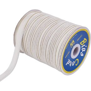 FREEBLOSS 72 Yards White Piping Bias Tape Piping Trim with Welting Cord Bias Binding Tape Seam Binding Tape for Sewing 1.3cm Wide Sewing Bias Tape