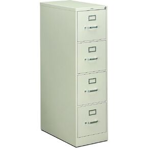 HON 314PQ 310 Series 26-1/2-Inch 4-Drawer Full-Suspension Letter File, Light Gray