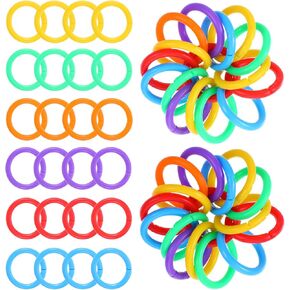 210pcs Plastic Binder Rings, Book Rings Loose Leaf Multi-Color Flexible for Cards, Book Ring for Swatches Organization School Home, or Office Use