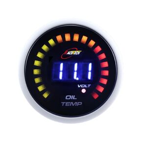 شاشة RACETECH 52 مم 2-1/16 بوصة شاشة LED زرقاء مقياس LED كهربائي/مقياس درجة حرارة الزيت/مقياس فولت (ث/مستشعر)