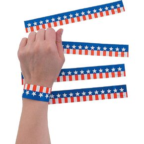 Patriotic Wrist Bands for Drinks and Admission Tickets, Set of 100 - Fourth of July Party Supplies