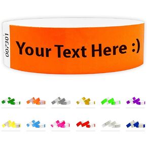 Custom 3/4" Wristbands for Events - Bracelets Printed with Your Text