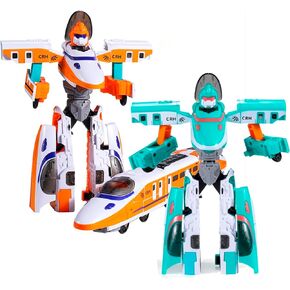 Children's Toy Transformation Robot high-Speed Rail Subway Train Toy Deformation transformerss Combination Robot