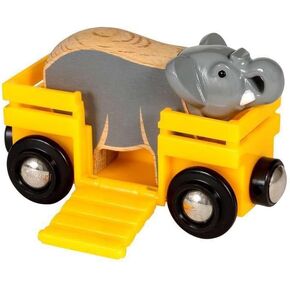 BRIO World Safari Elephant & Wagon Train for Kids Age 3 Years Up - Compatible with All Railway Sets & Accessories