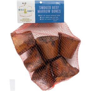 Mika & Sammy's Smoked Beef Marrow Dog Bones for Medium & Aggressive Chewers- Made in USA