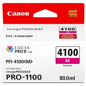Canon PFI-4100 Genuine Magenta Ink Tank, Compatible with imagePROGRAF PRO-1100 Printers