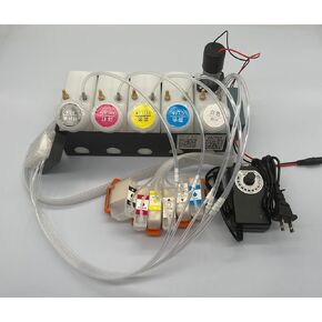 XP-15000 XP-15010 XP-15080 DTF CISS Supply Supply مع تحريك الحبر الأبيض ، التحكم في Timmer ومخيمات تدفق طريقة واحدة-بدون رقاقة