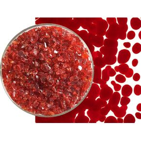Red Transparent Glass Frit Coarse Bullseye COE 90 Fusible- 4 Ounces