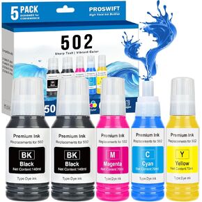 522 Ink Refill Bottle Compatible for Epson T522 522 Ink Refill Bottles for EcoTank ET-2803 ET-2800 ET-2720 ET-4800 Printer (Not Subi, 4 Bottles)
