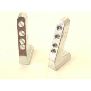GPM Racing LS0108 Silver Aluminum Angled Servo Mount