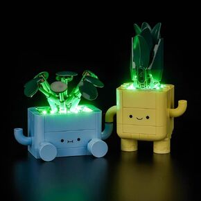 BrickBling Light Compatible with Lego Happy Plants, LED Lighting Compatible with Lego 10349, Light up Your Botanical Collection (Not Come with Plants Model)