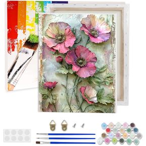 Lxmsja Paris Street Paint by Numbers Kit for Adults, Acrylic Landscape Paint by Numbers for Adults Beginner, DIY Craft Supplies Oil Painting Kits for Home Wall Decor 12x16 inch (Framed)