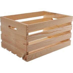 HOUSEWORKS 18" Lx12.5 Wx9.5 H Large Wood Crate & Pallet