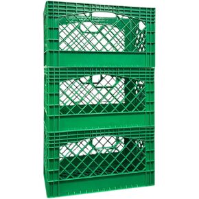 Juggernaut Storage 3 عبوات قابلة للتكديس مع مقابض ، 24 كيو تي ، أخضر