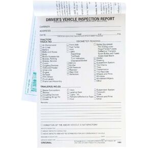 Detailed Driver's Vehicle Inspection Report 5-pk. - Book Format with 31 Sets, 3-Ply Carbonless, 5.5" x 8.5", Meet FMCSR Requirements, J. J. Keller & Associates, Inc.