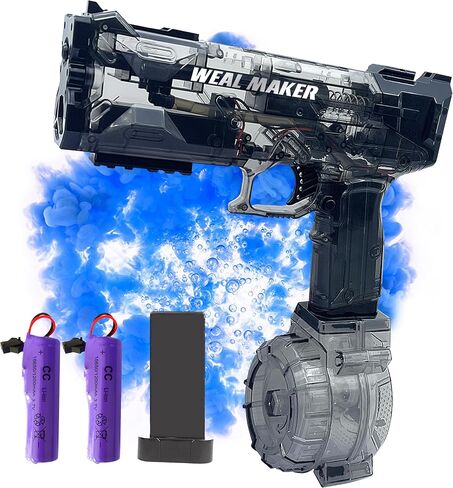 2025 مدفعات المياه الكهربائية 2 عبوة مع كمامة LED LED-مدافع بخ من 500 سم مكعب ، مجموعة 28 قدمًا ، 4 بطاريات قابلة لإعادة الشحن ، مقاومة للماء ، مثالية لحفلات حمام السباحة الليلية والمرح في الهواء الطلق in Kuwait