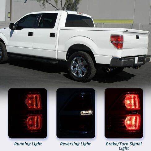 مجموعة مصابيح LED الخلفية متوافقة مع 2009-2014 2009 2010 2011 2012 2013 2014 Ford F150 غير مناسبة مجموعة مصابيح الذيل الخلفية Flareside (الجانب الأيسر والأيمن) in Kuwait