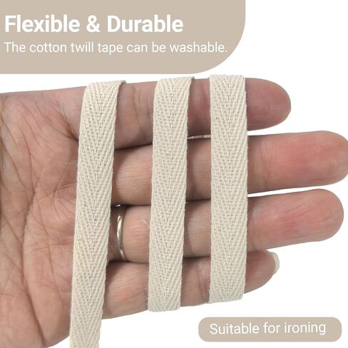 40 ياردة شريط Twill Twill Twill للخياطة ، طوق الحيوانات الأليفة ، غلاف الهدايا المنزل Deco القطن حزام حزام الأشرطة الطبيعية تحيز الشريط المربع للمقابض ، صياغة ومشاريع DIY (لافندر ، 5/8 بوصة 15 ملم) in Saudi Arabia