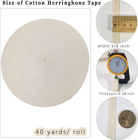40 ياردة شريط Twill Twill Twill للخياطة ، طوق الحيوانات الأليفة ، غلاف الهدايا المنزل Deco القطن حزام حزام الأشرطة الطبيعية تحيز الشريط المربع للمقابض ، صياغة ومشاريع DIY (لافندر ، 5/8 بوصة 15 ملم) in Saudi Arabia