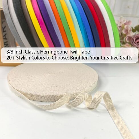 40 ياردة شريط Twill Twill Twill للخياطة ، طوق الحيوانات الأليفة ، غلاف الهدايا المنزل Deco القطن حزام حزام الأشرطة الطبيعية تحيز الشريط المربع للمقابض ، صياغة ومشاريع DIY (لافندر ، 5/8 بوصة 15 ملم) in Saudi Arabia