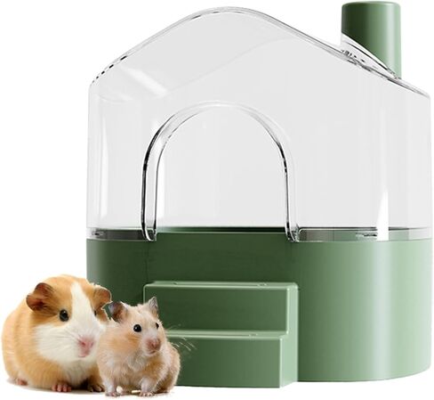 Hamster Sand Bath Container Box Large Space Hamster Bathtub Digging Sand Container for Pygmy Hamsters, Chinchilla, Rats, Mice, Gerbils, Other Small Animal (Green) in Kuwait