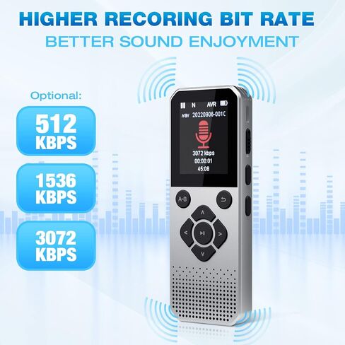 مسجل صوت رقمي سعة 64 جيجابايت مزود بتقنية البلوتوث، وتنشيط الصوت، وإعادة ترتيب الصوت لمحاضرة اجتماعات المقابلة، ومعدل بت يصل إلى 3072 كيلوبت في الثانية وإمكانية تسجيل المكالمات in Kuwait