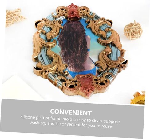 HOMSFOU Photo Frame Making Supplies Silicone Frame Molds DIY Crafts Material Resin Craft Mold Practical in Saudi Arabia